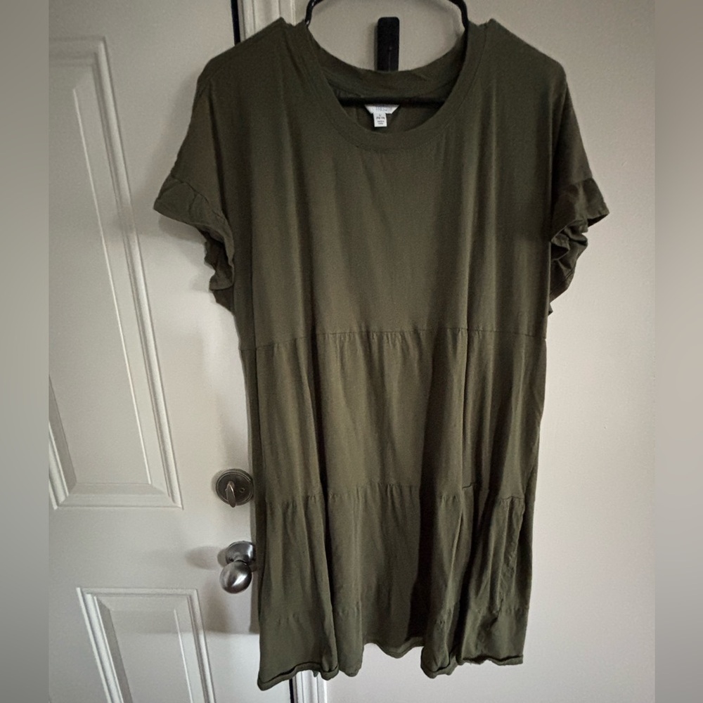 TIME & TRUE OLIVE DRESS | size L | brand new, never worn
